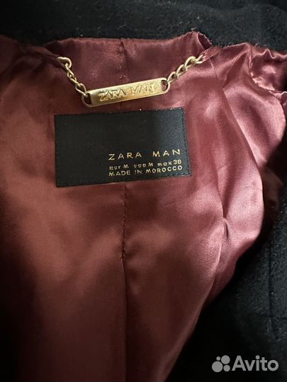 Пальто мужское zara черное