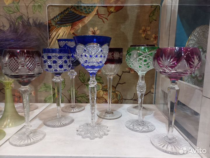 Бокалы старинные хрусталь Франция Германия