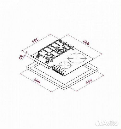 Комбинированная панель Teka twin IG 620 2G AI AL CI