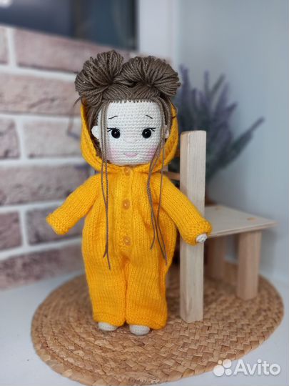 Кукла вязаная. Кукла крючком. Кукла игрушка
