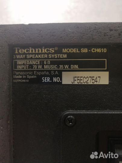 Колонки technics sb-ch610
