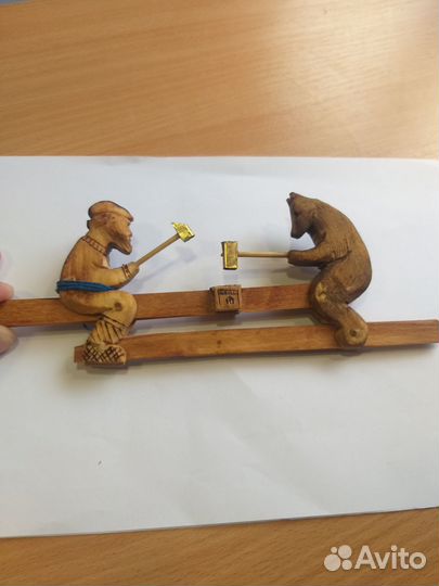 Игрушка мужик медведь СССР