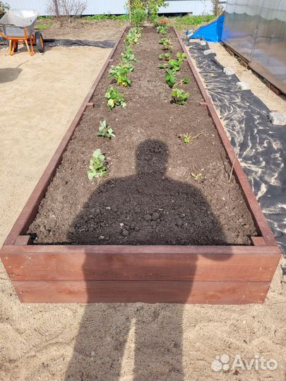 Высокие грядки из дерева