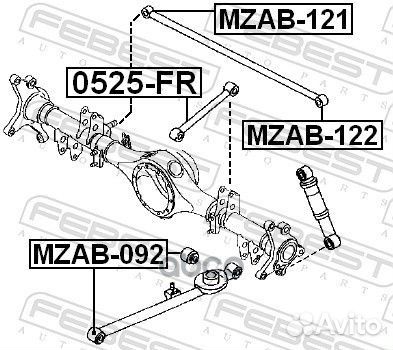 Сайлентблок поперечного рычага подвески зад прав