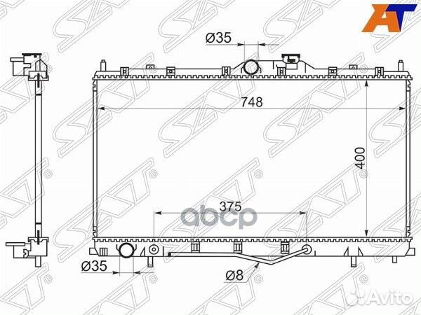 Радиатор mitsubishi galant 03-12 MC0004 Sat