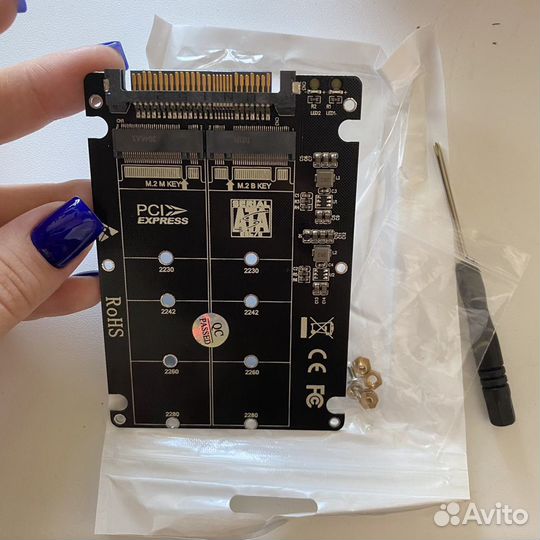 Адаптер SSD M.2 ngff/NVMe to SFF-8639