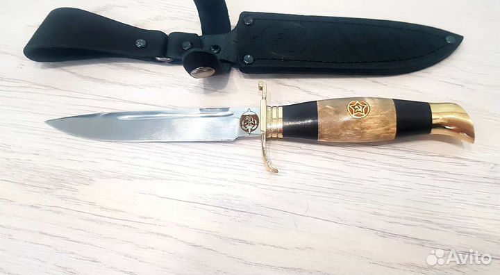 Нож финка нквд со звездой, сталь х12мф