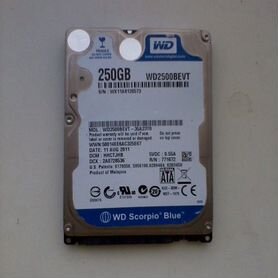 Жёсткий диск для ноутбука WD 250Gb SATA