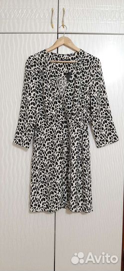 Платье Mango принт леопард