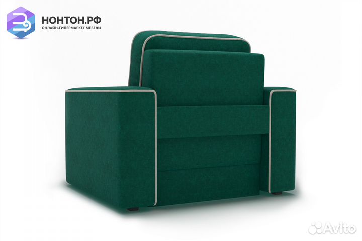 Кресло еврокнижка Берген изумрудное