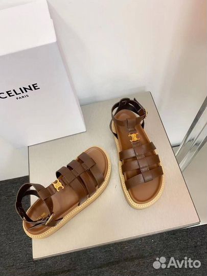 Сандалии Celine кожаные Селин premium