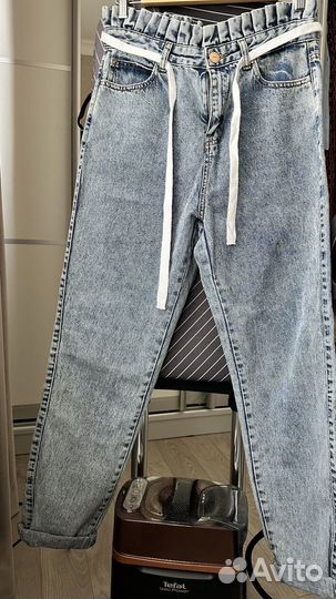 Джинсы с высокой талией 46 новые