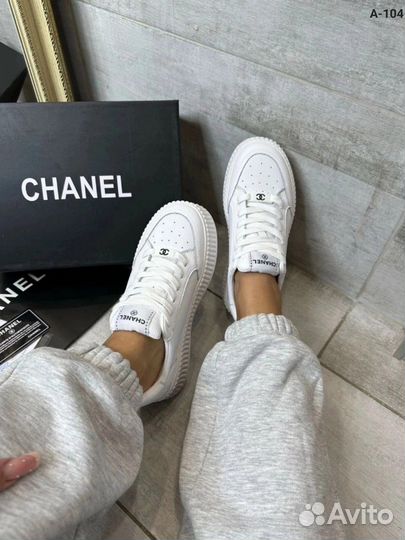 Кеды белые женские chanel