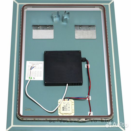 Зеркало melana 80 с подсветкой, часами, системой антизапотевания, косметическим зеркалом MLN-LED091