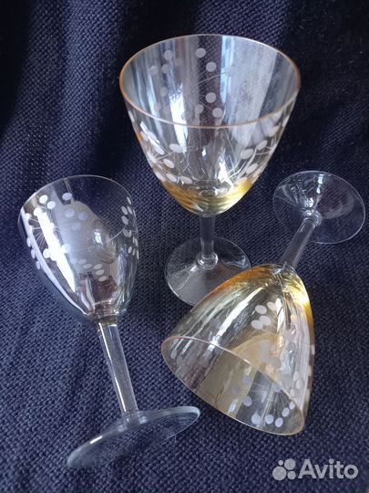 Бокалы фужеры цветное стекло СССР