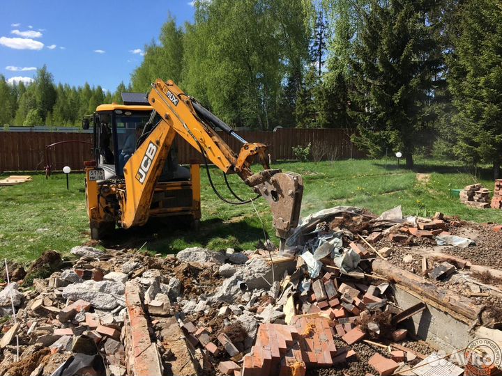 Демонтаж домов фундаментов