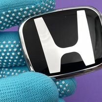 Эмблема на руль Honda значок наклейка чёрная Хо�нда
