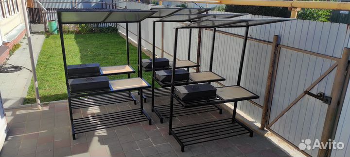 Мангал лофт с крышей