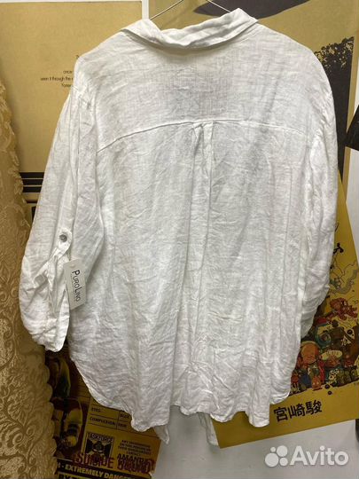 Льняная рубашка блуза Италия новая