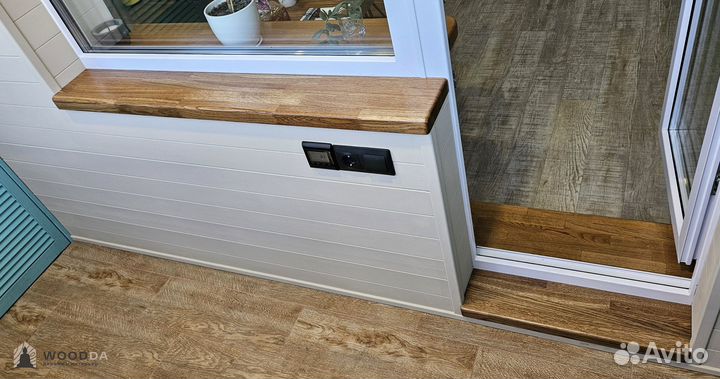 Подоконник из дерева на заказ