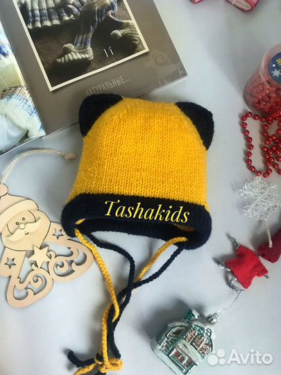 Шапочка двойная «Happy cat»