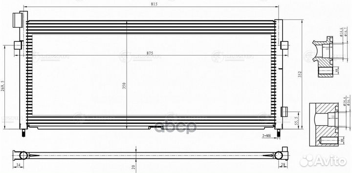 Радиатор кондиц. lrac1073 luzar
