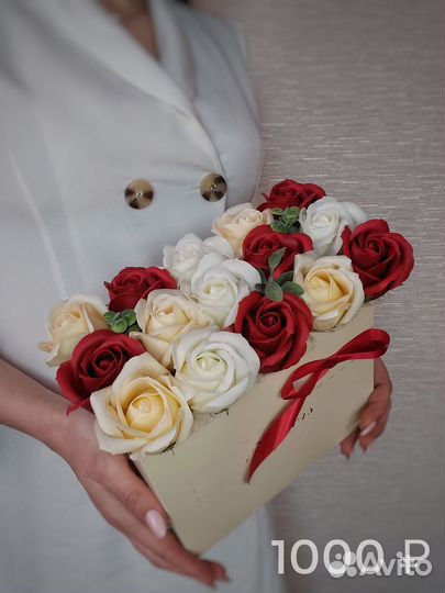 Букет роз из мыла