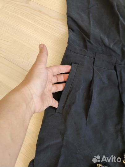 Комбинезон Zara шелковый черный, р.XS, Испания