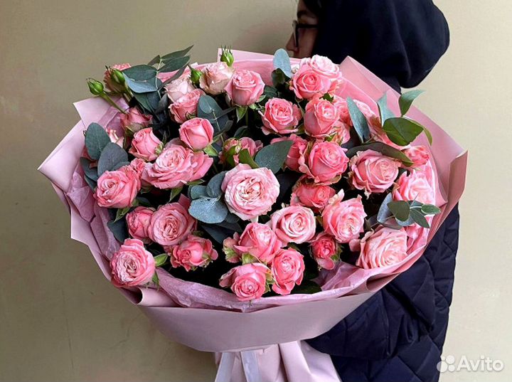 Пионовидные розы с гарнтией