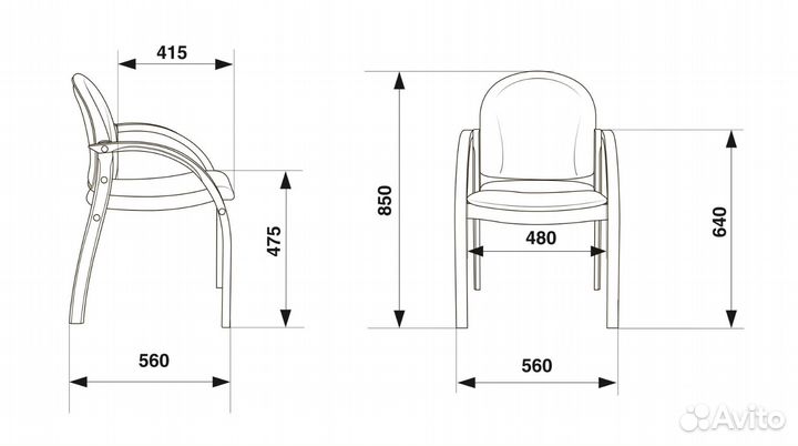 Стул офисный экокожа