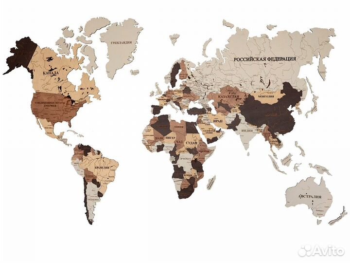 Деревянные карты мира в Самара