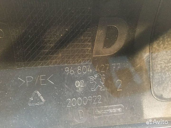 Накладка заднего бампера правая Peugeot 308 2007