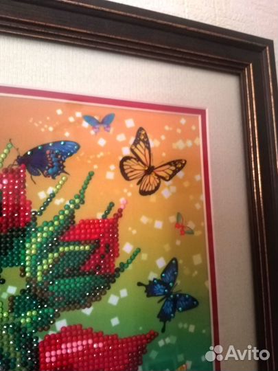 Алмазная мозаика готовая, Розы, 32х38