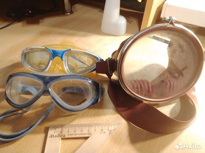Очки для плавания, водолазная маска СССР