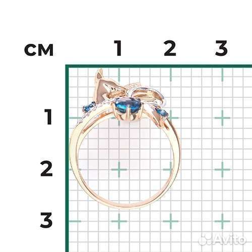 Золотое кольцо с топазом Сфинкс