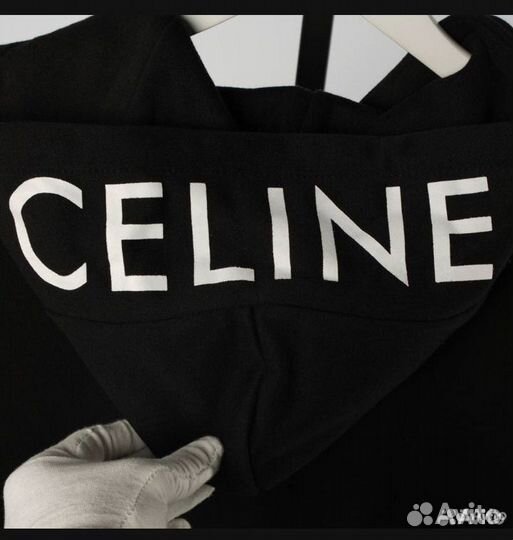 Зип Худи Celine Чёрное y2k