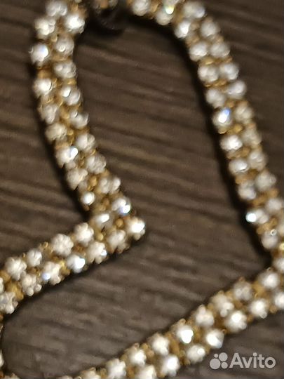 Подвеска сердце стразы финляндия