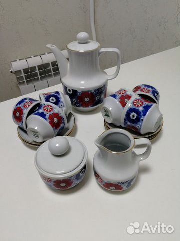 Сервиз кофейный фарфоровый гдр