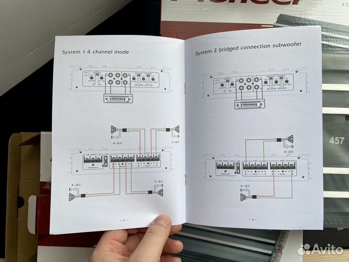 Усилитель 4x канальный pioneer 457 новый 120W