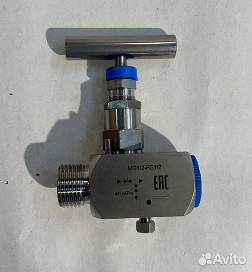 Клапан игольчатый одновентильный Росма SS-V4 Ду15 Ру400, нержавеющая сталь, внутренняя/наружная резь