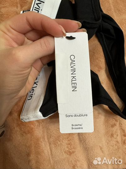 Хлопковый топ-бра Calvin Klein