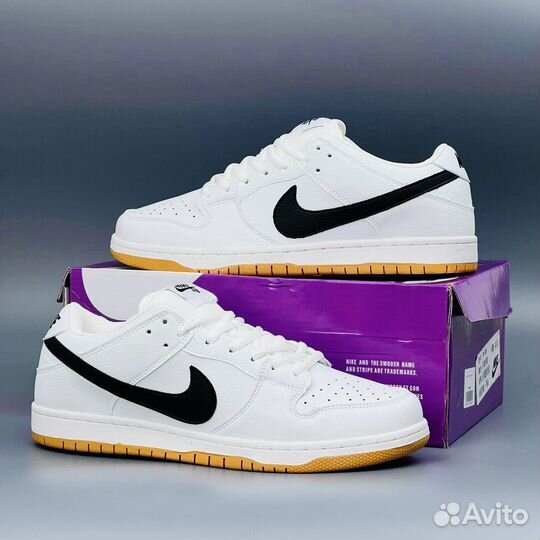 Кроссовки nike sb dunk white