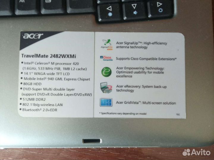 Acer TravelMate 2480