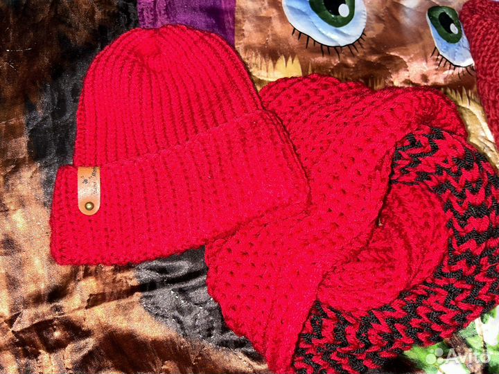 Женский шарф и шапка набор