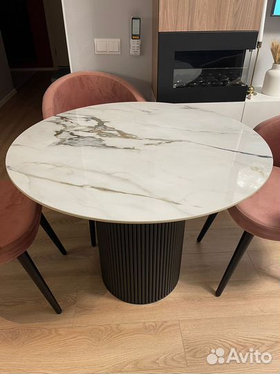 Стол из керамогранита на заказ/Реечные ножки j-7826