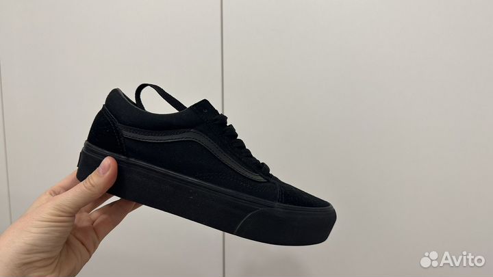 Кеды vans old skool platform 37 черные