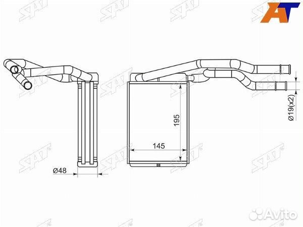 Радиатор отопителя салона ford fiesta 02-08, ford