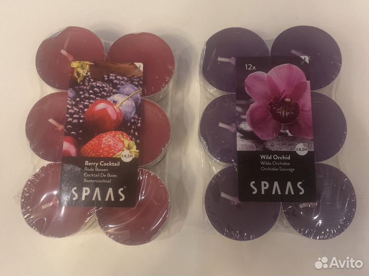 Свечи чайные ароматическае spaas