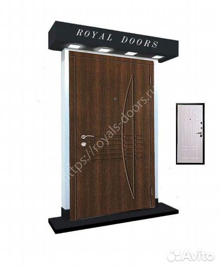 Входная металлическая дверь с зеркалом термо