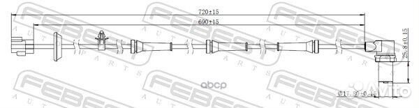 Датчик abs перед лев 10606006 Febest